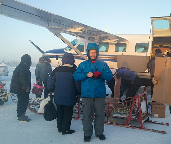UAF Jacques Philip & Team Visit Huslia, Winter