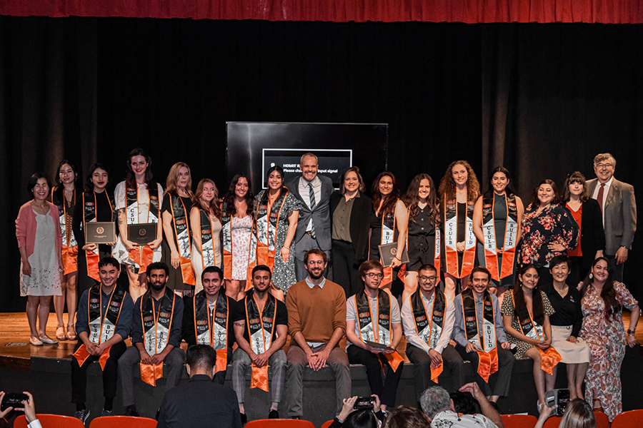 Group photo of the BUILD Trainees, Graduate Mentors, Training Directors, Staff, PIs and Keynote Speaker at Commencement